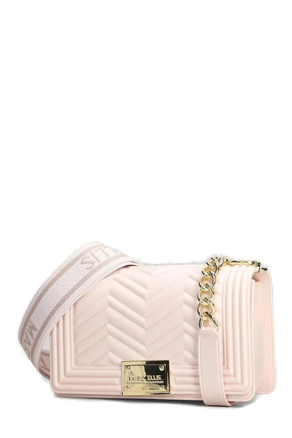 Logo Buckled Chain Linked Shoulder Bag