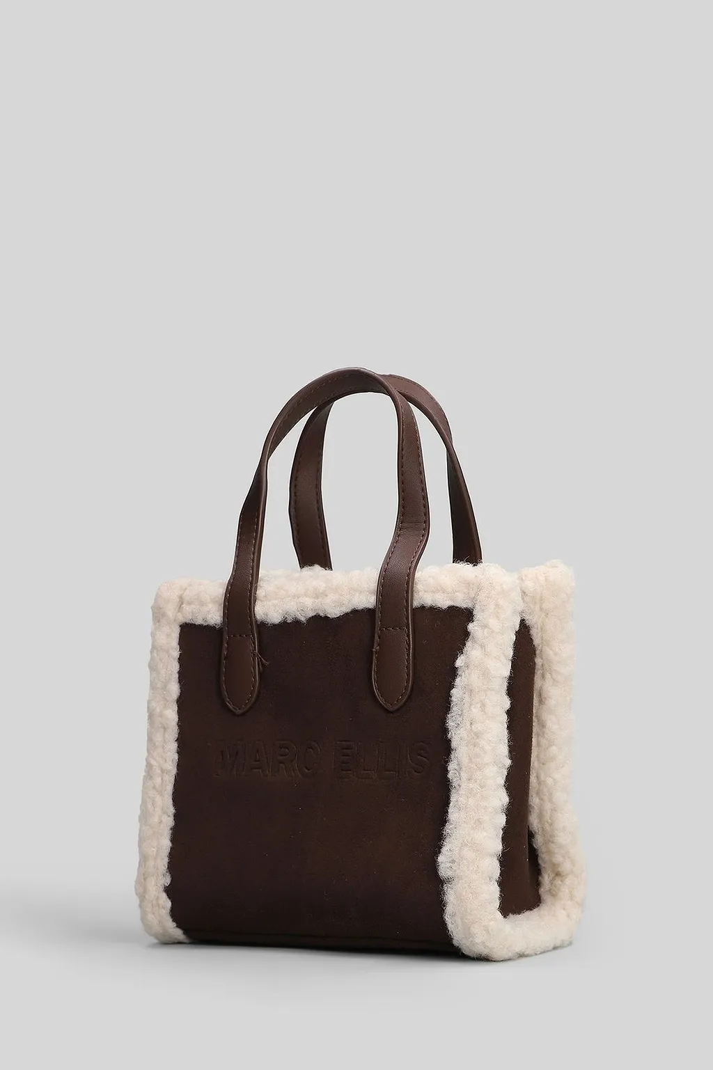 Marc Ellis Logo Embossed Top Handle Bag