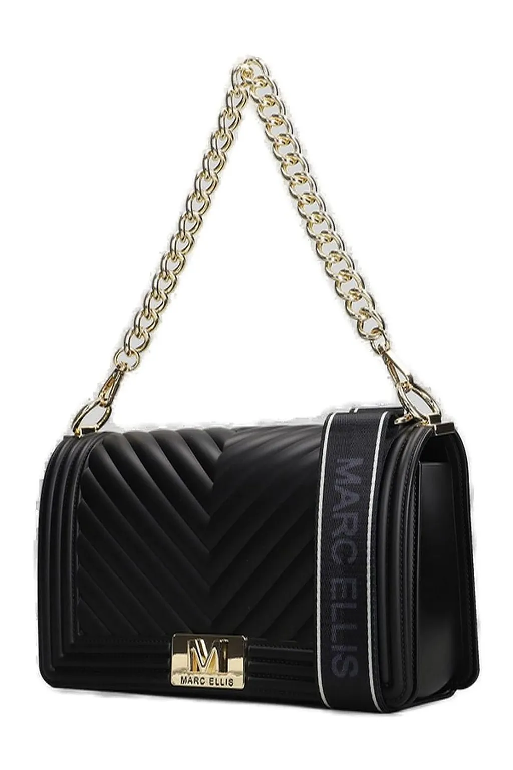 Marc Ellis Logo Plaque Chain Shoulder Bag