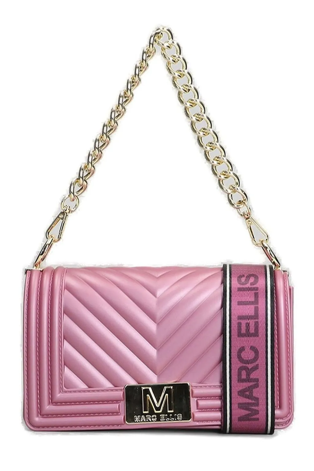 Marc Ellis Logo Plaque Chain Shoulder Bag