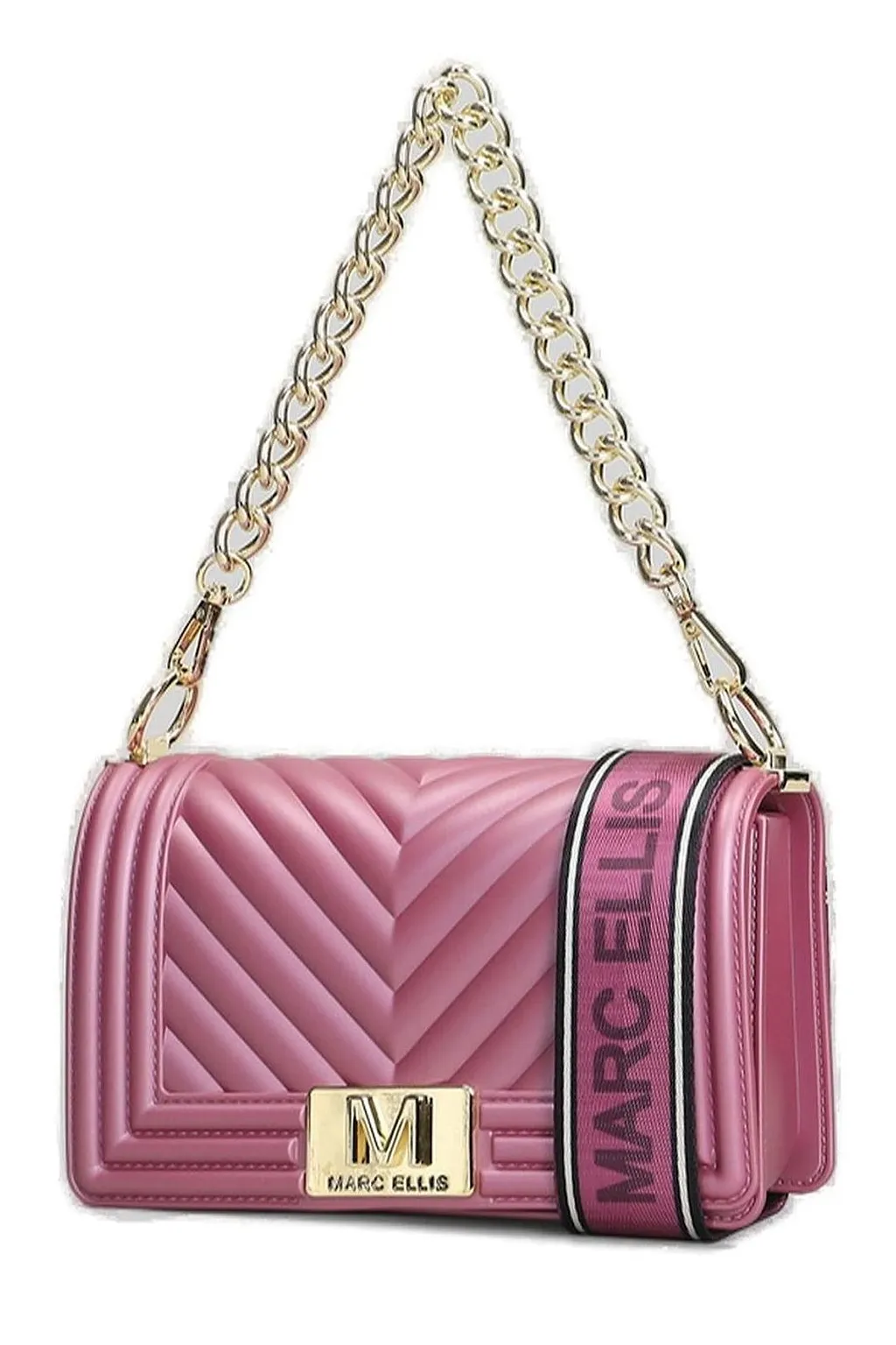 Marc Ellis Logo Plaque Chain Shoulder Bag