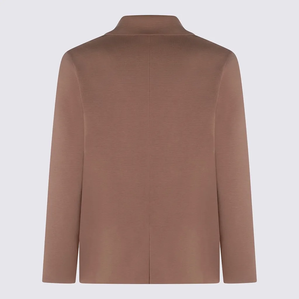 Malo Textured Buttoned Knitted Jacket