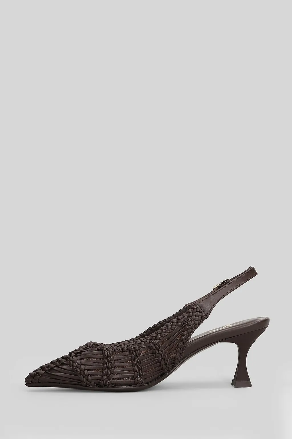 Marc Ellis Pointed-Toe Woven Slingback Pumps