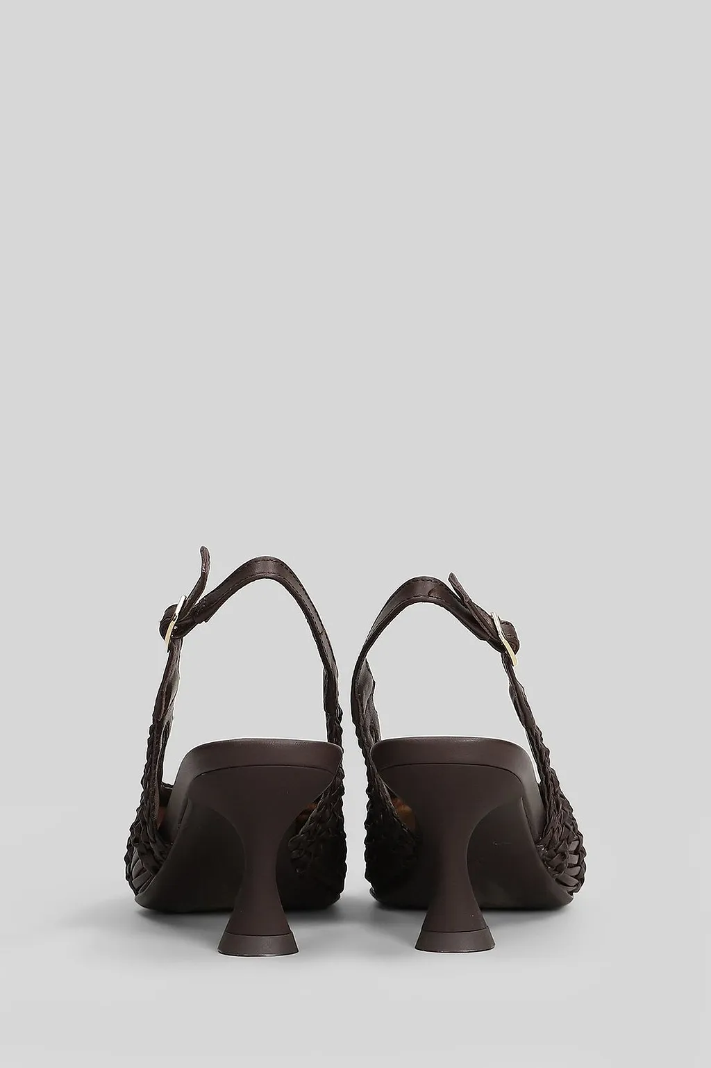 Marc Ellis Pointed-Toe Woven Slingback Pumps