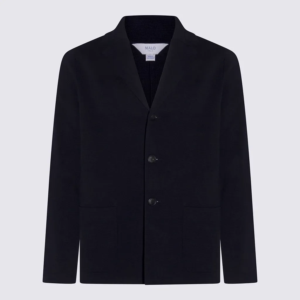 Malo Three-Button Patch-Pocket Blazer