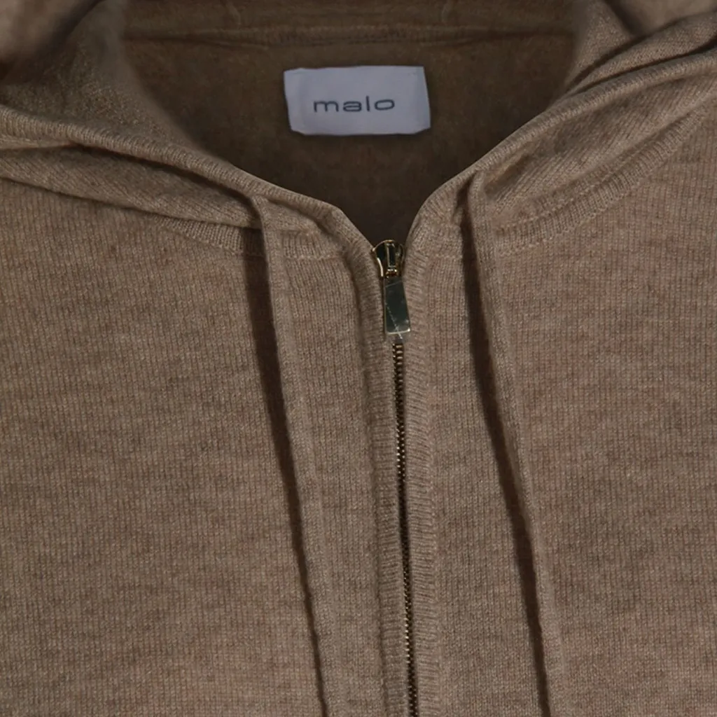 Malo Zip-Up Drawstring Hoodie