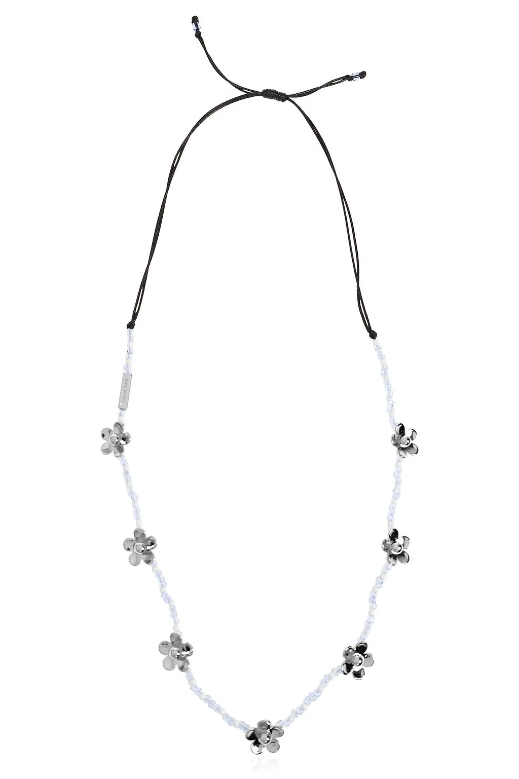 Beaded Floral Pendant Necklace