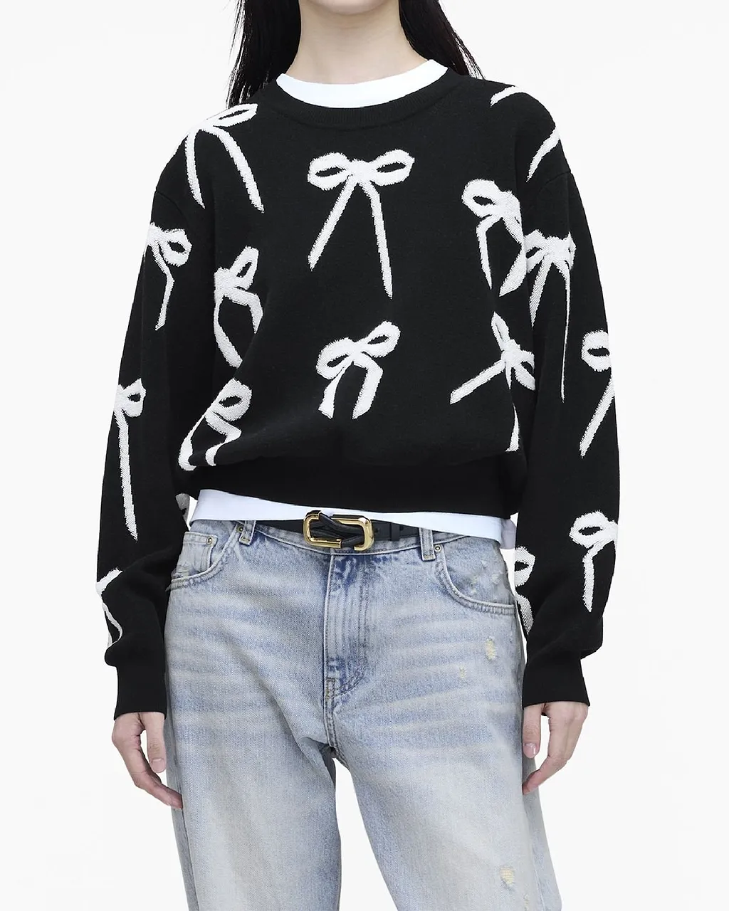 Marc Jacobs Bow Jacquard Knitted Sweater