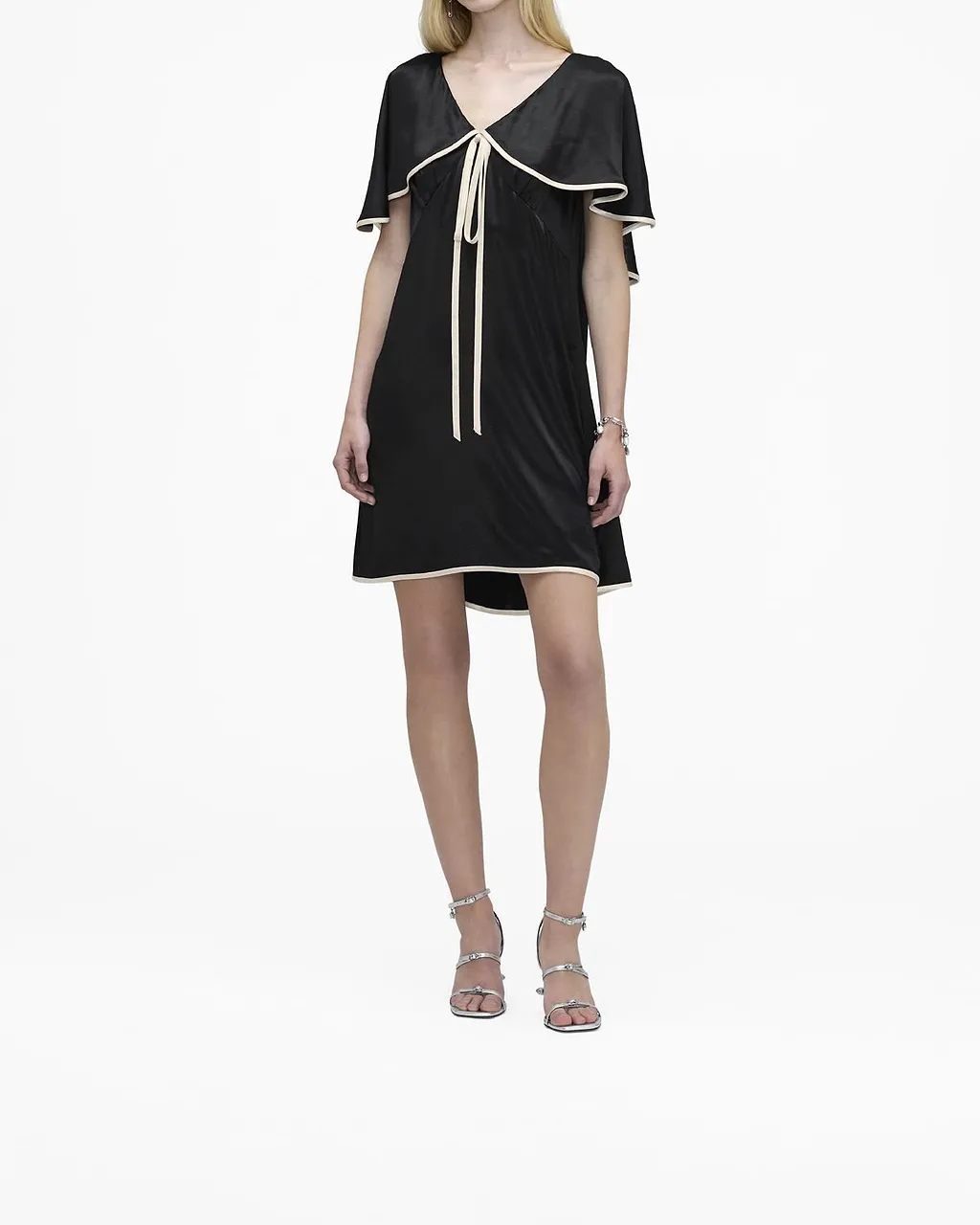 Marc Jacobs Contrast-Trim Cape Mini Dress