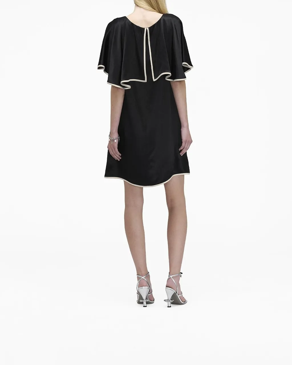 Marc Jacobs Contrast-Trim Cape Mini Dress