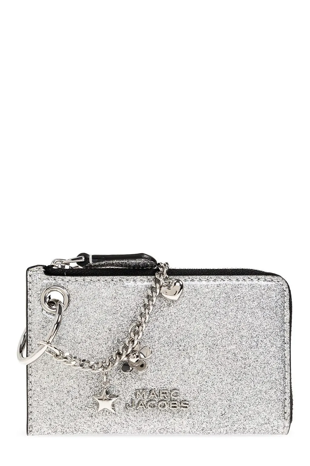 The Coated Glitter Everyday Top Zip Charm Wallet