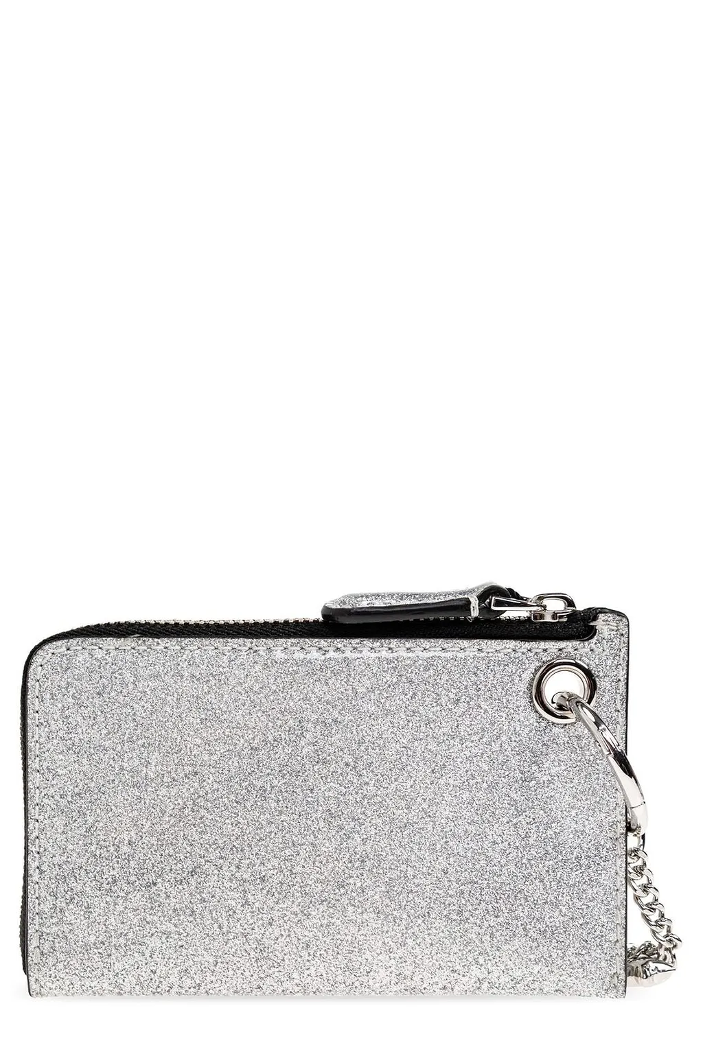 The Coated Glitter Everyday Top Zip Charm Wallet