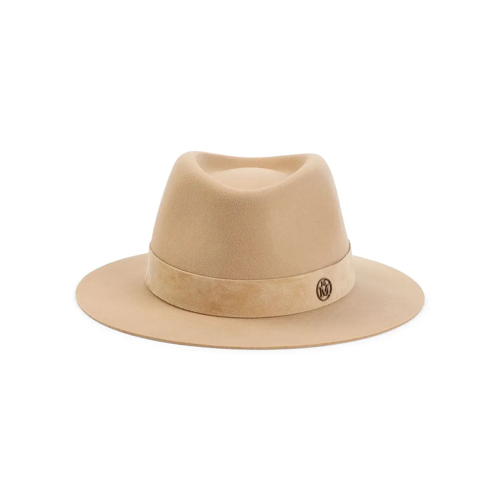 Maison Michel Andre Suede-Trim Fedora Hat