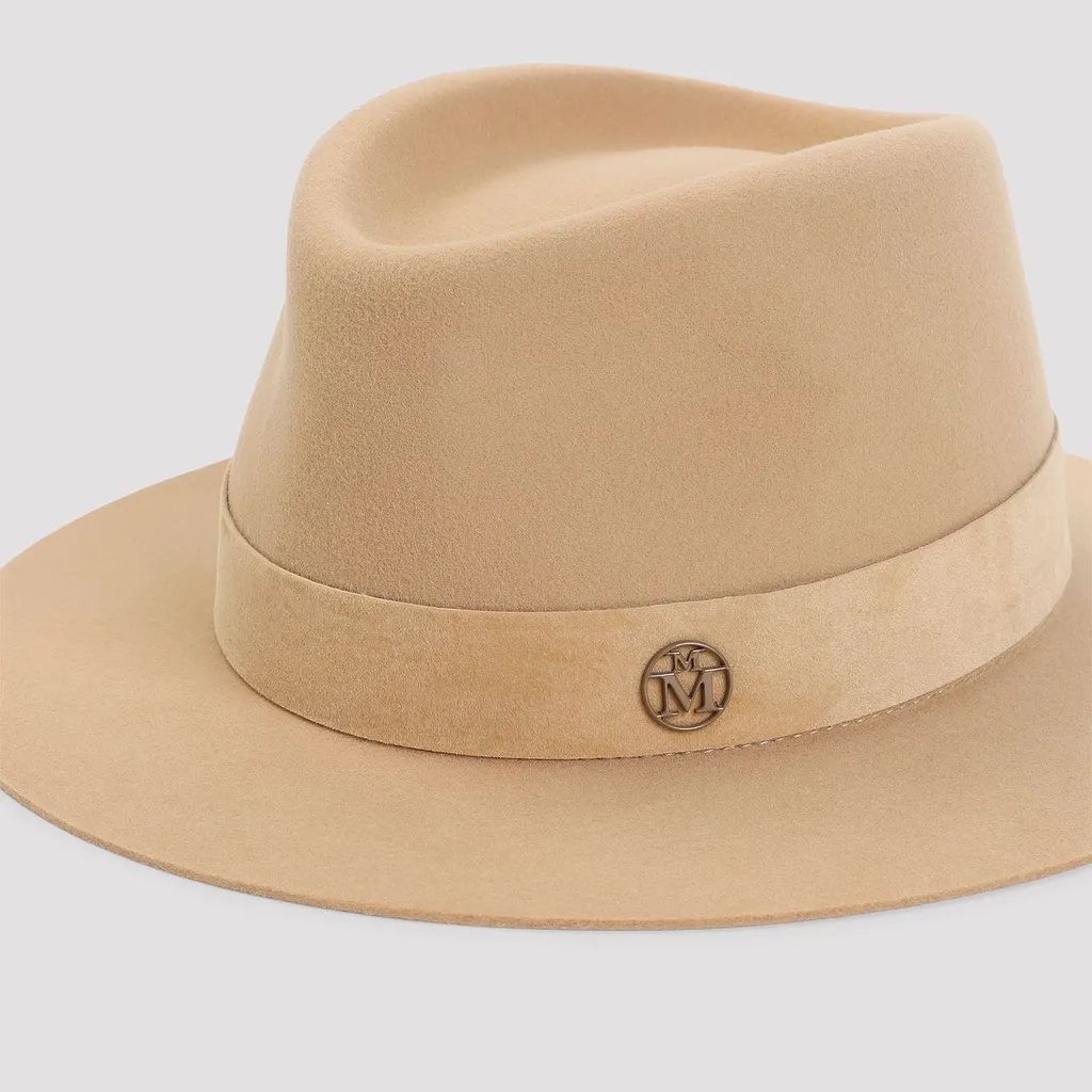 Maison Michel Andre Suede-Trim Fedora Hat