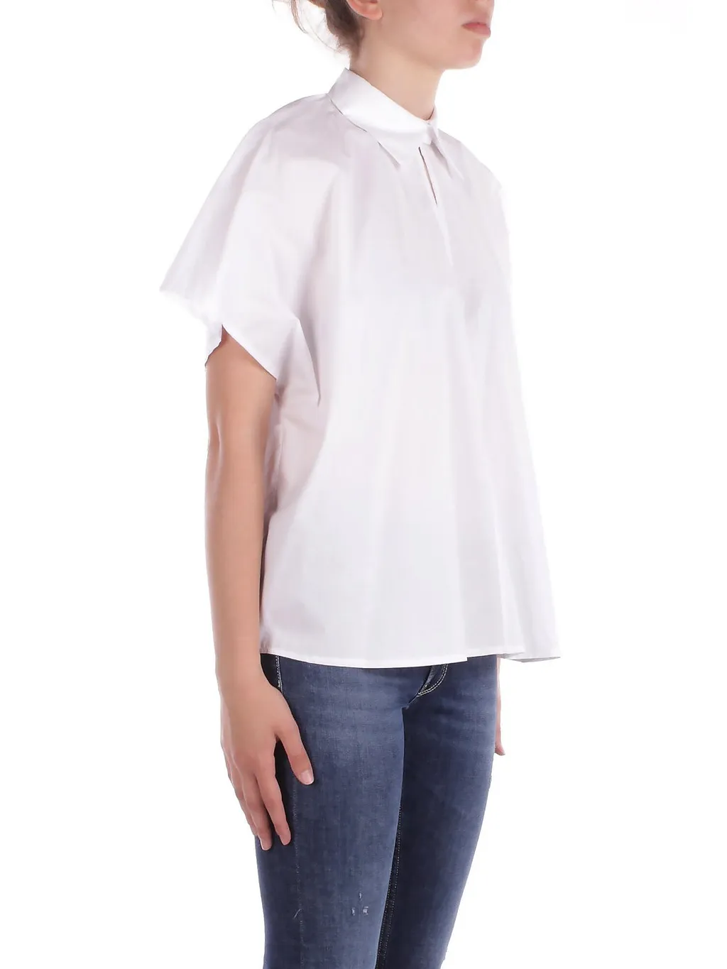 Manila Grace Cut-Out Detailed Shirt