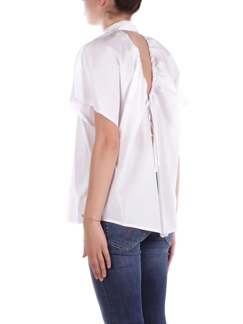 Manila Grace Cut-Out Detailed Shirt