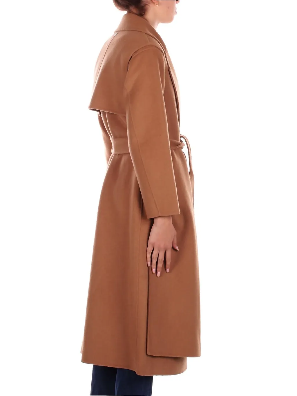 Manila Grace Double-Breasted Belt Coat