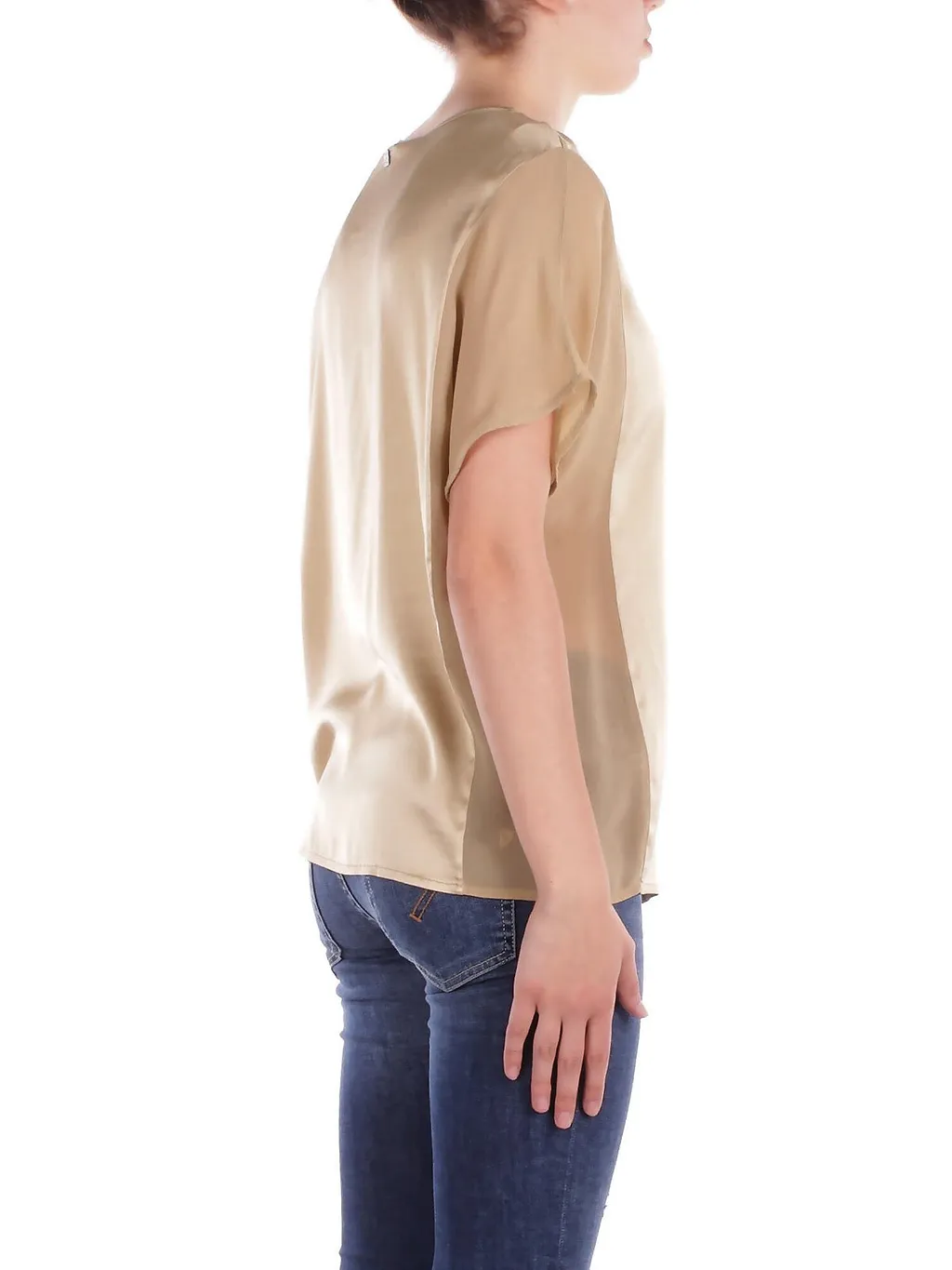 Manila Grace Bow At The Neck Satin Blouse
