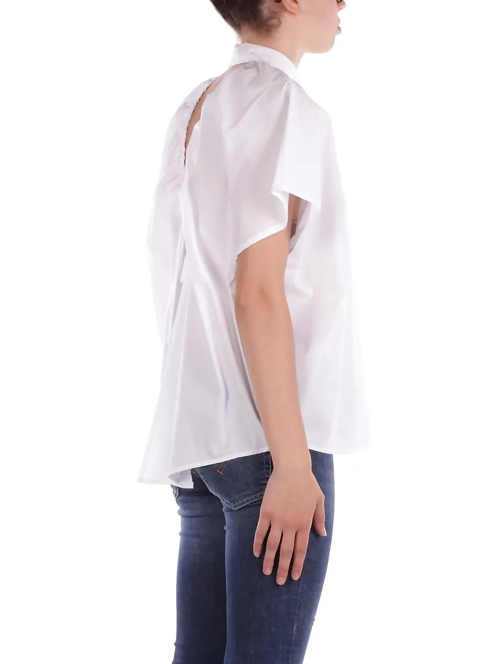 Manila Grace Cut-Out Detailed Shirt