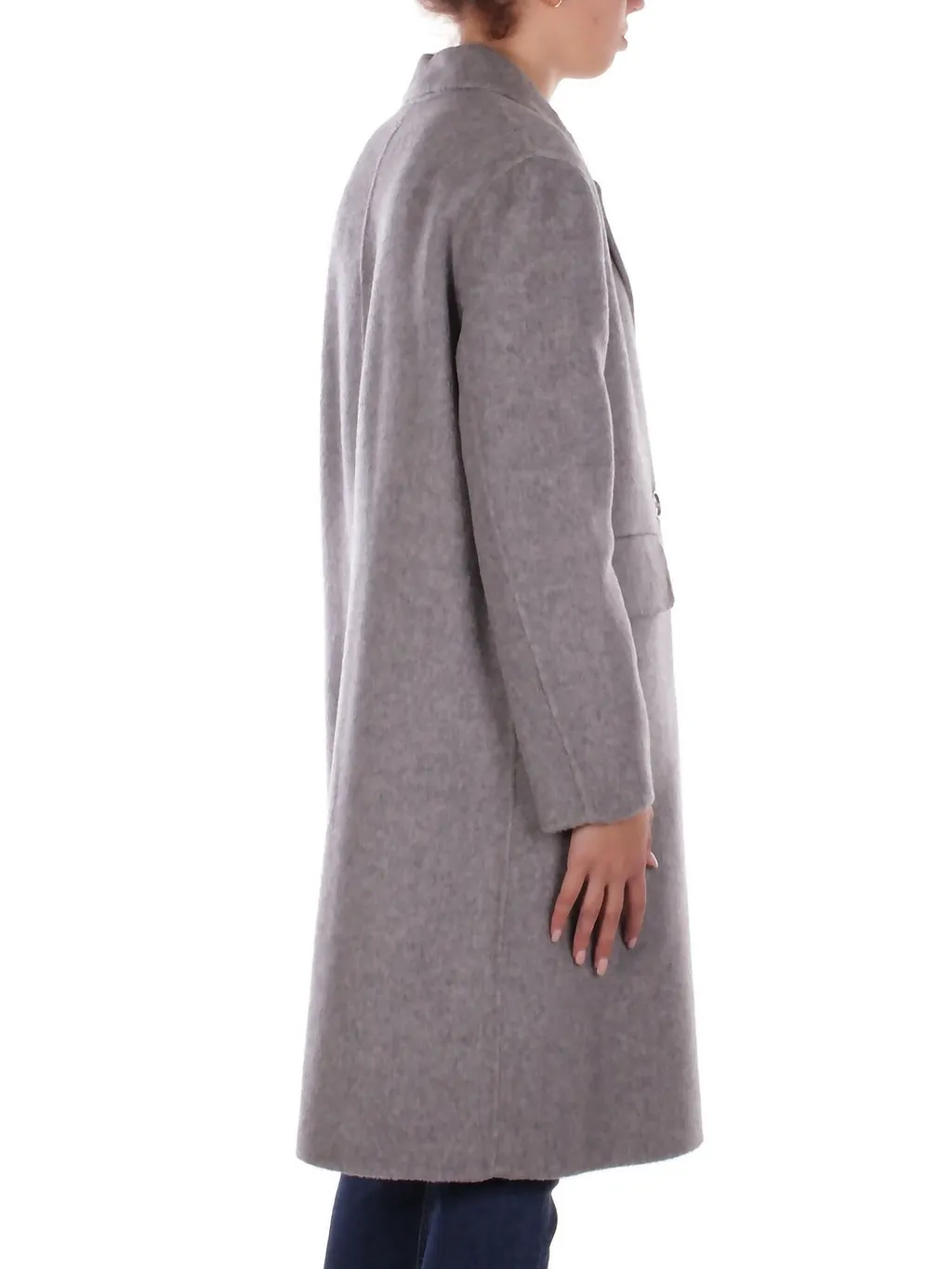 Manila Grace Double-Breasted Bouclé Coat
