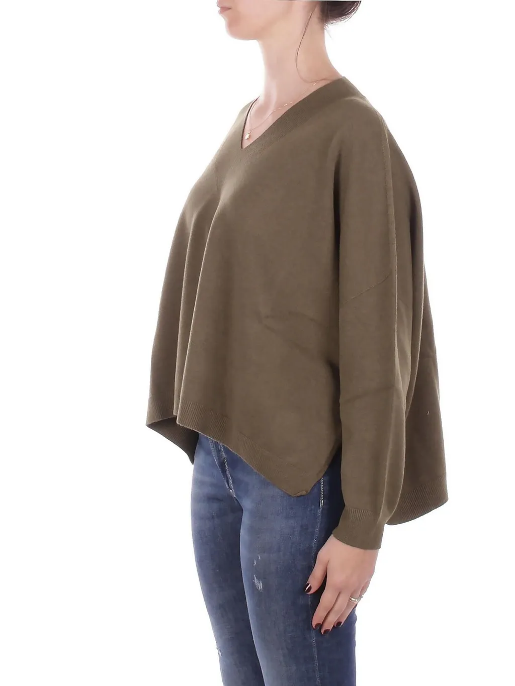 Manila Grace Long Sleeved V-Neck Jumper