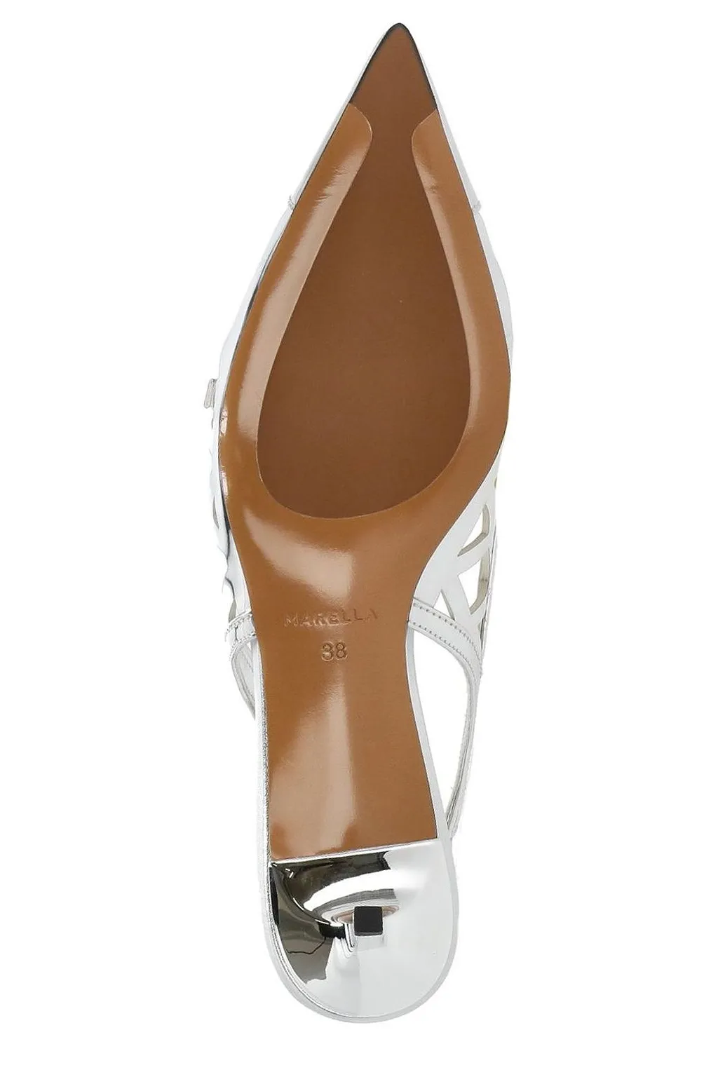 Manila Grace Slingback Cutout Heeled Pumps