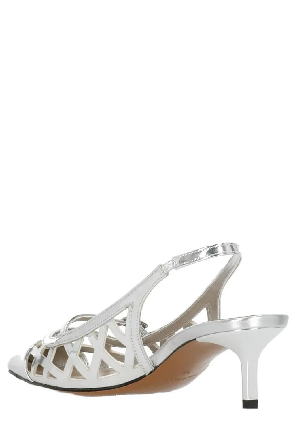 Manila Grace Slingback Cutout Heeled Pumps