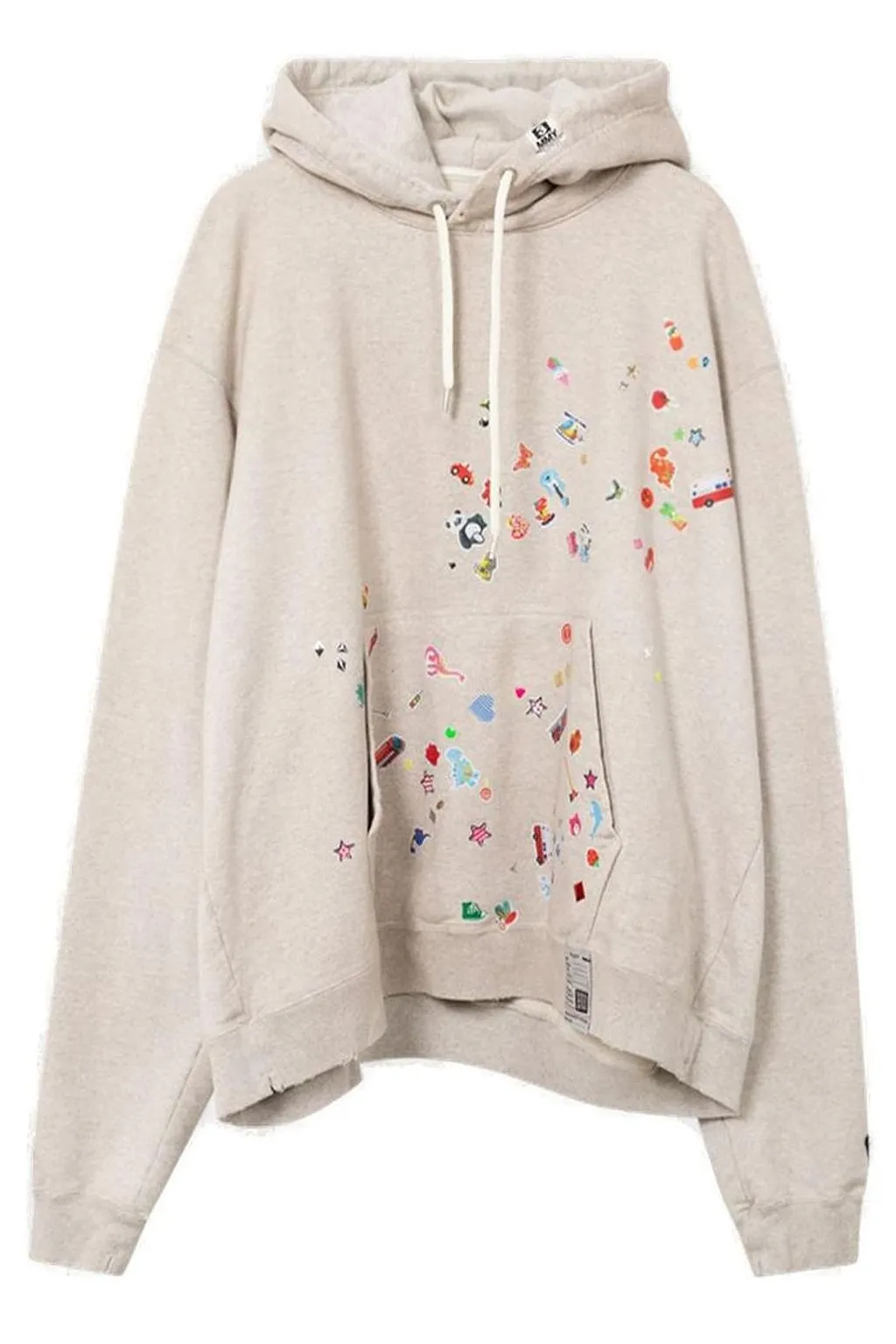 Maison Mihara Yasuhiro Kids Sticker Printed Hoodie