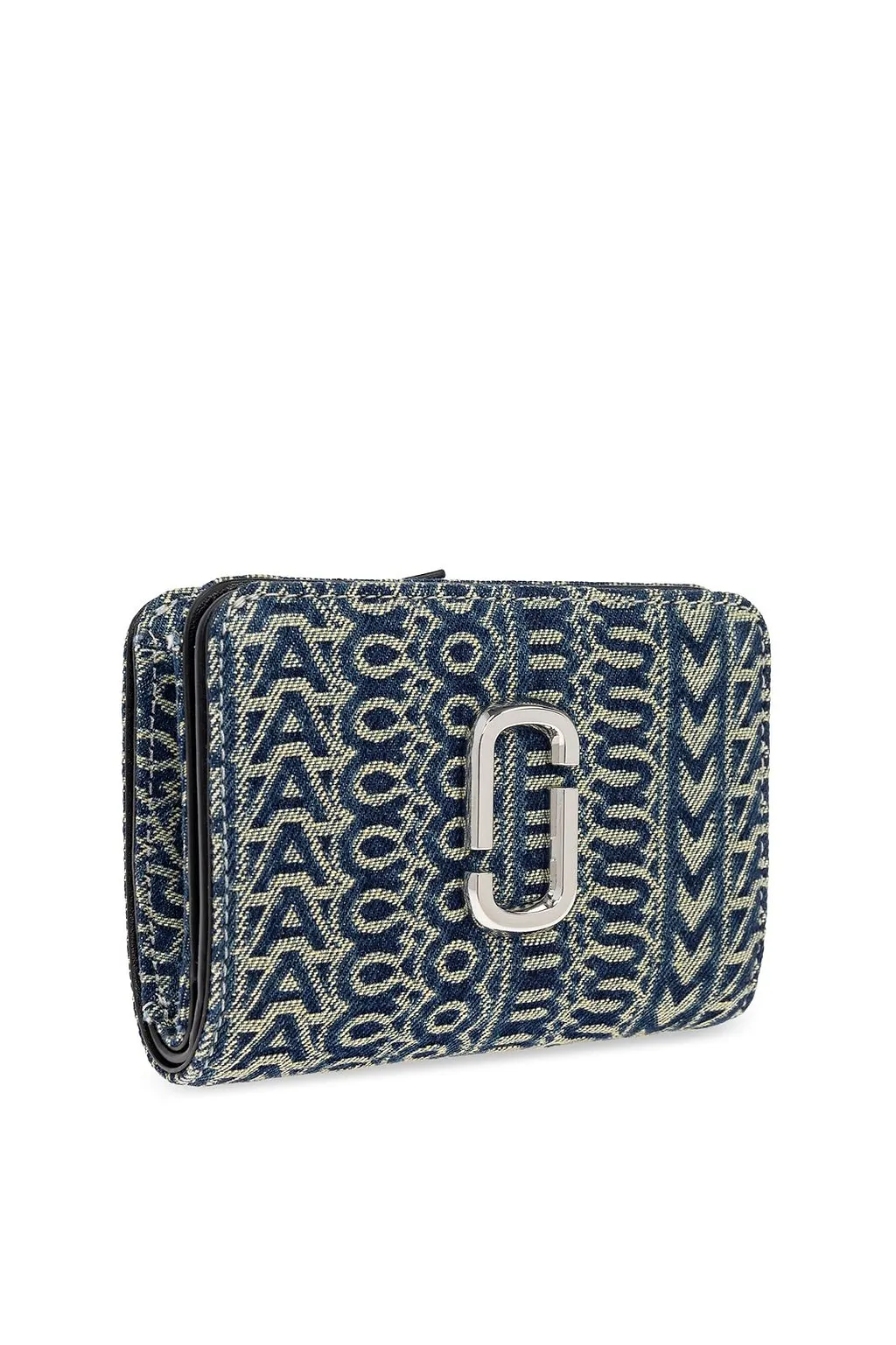 The Monogram Denim J Marc Mini Compact Wallet