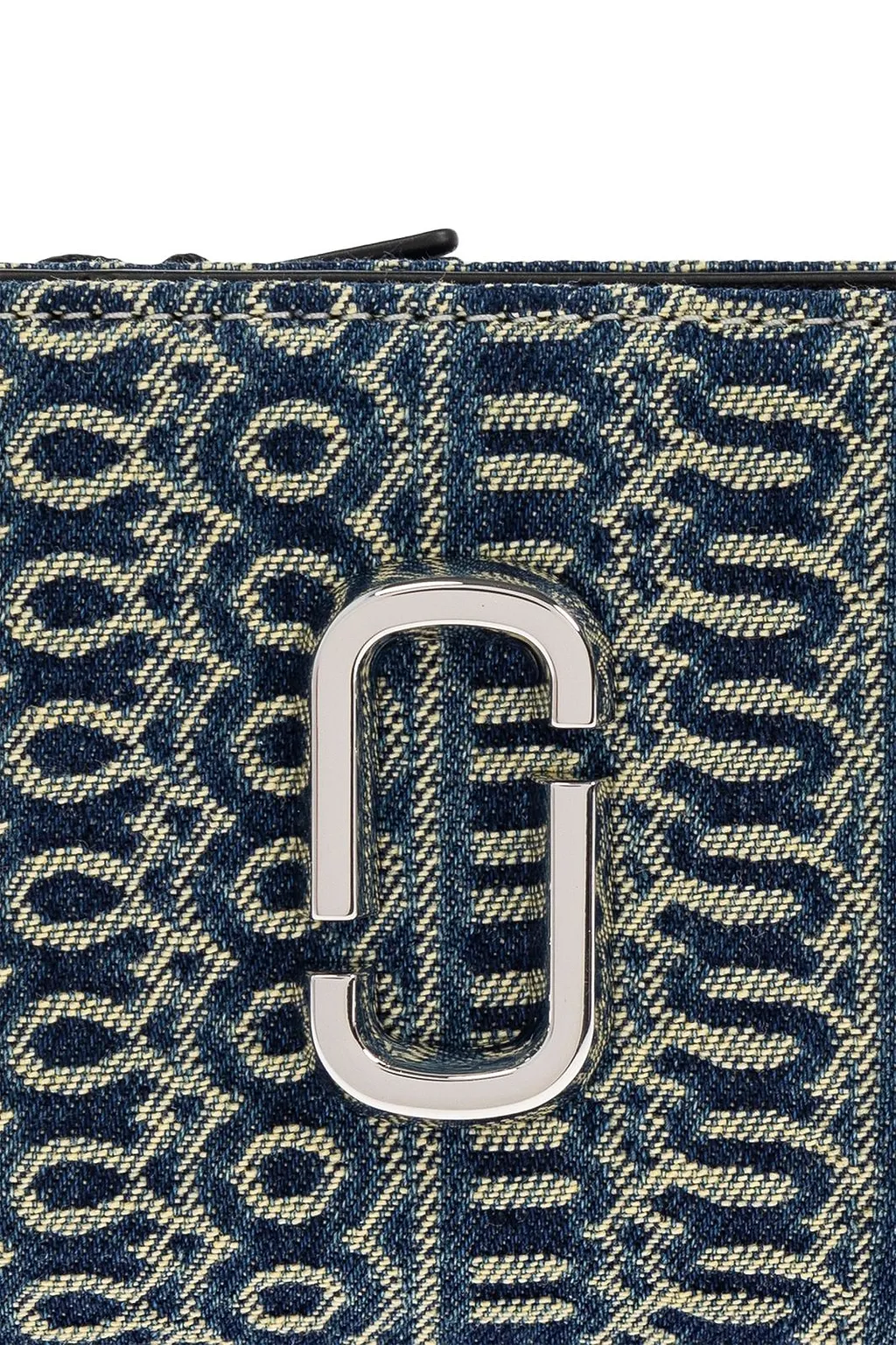 The Monogram Denim J Marc Mini Compact Wallet
