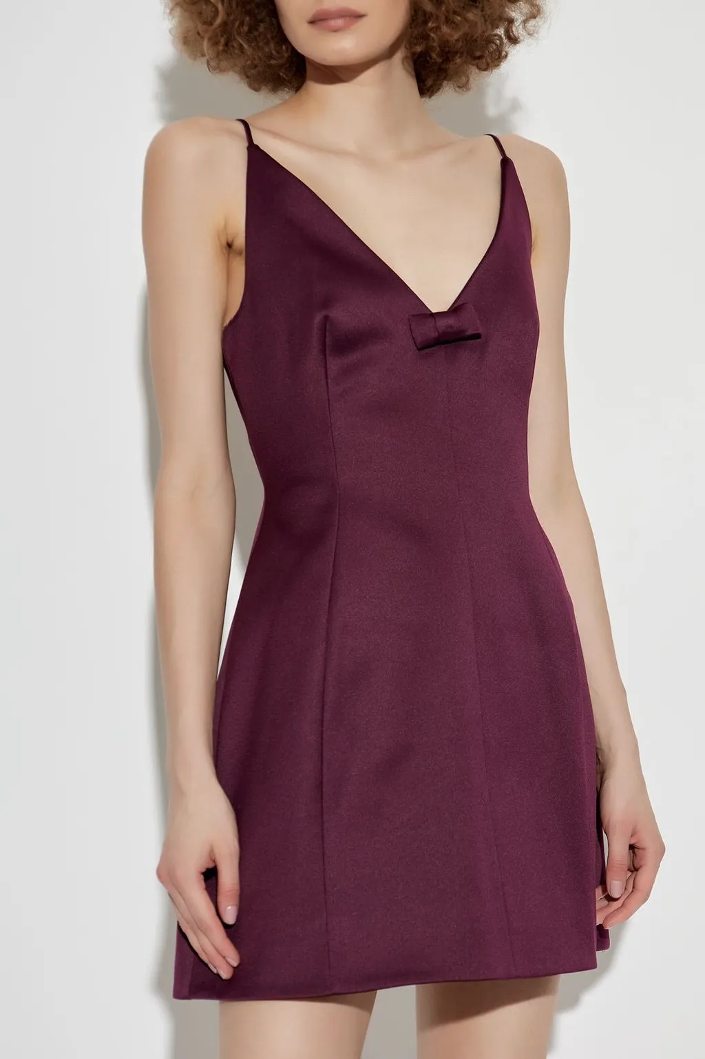 The Satin Bow Mini Dress