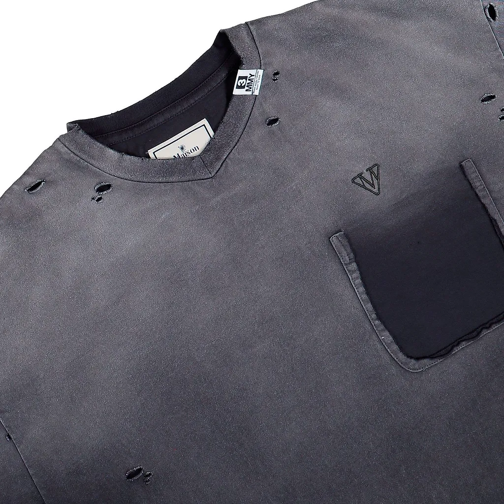 Maison Mihara Yasuhiro V-Neck Distressed T-Shirt