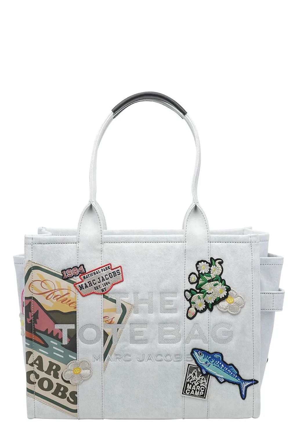 The Tote Patch-Embellished Top Handle Bag