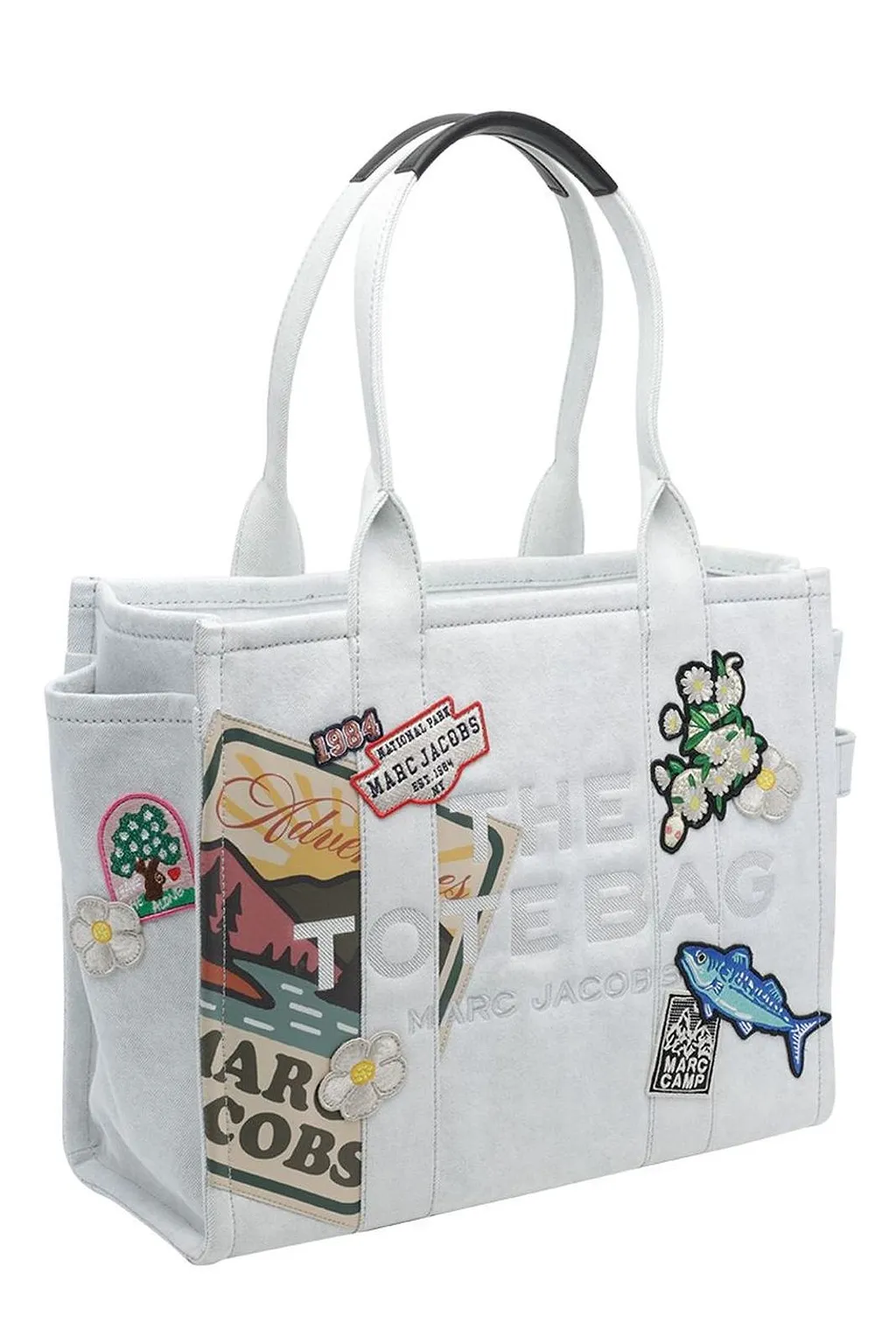 The Tote Patch-Embellished Top Handle Bag