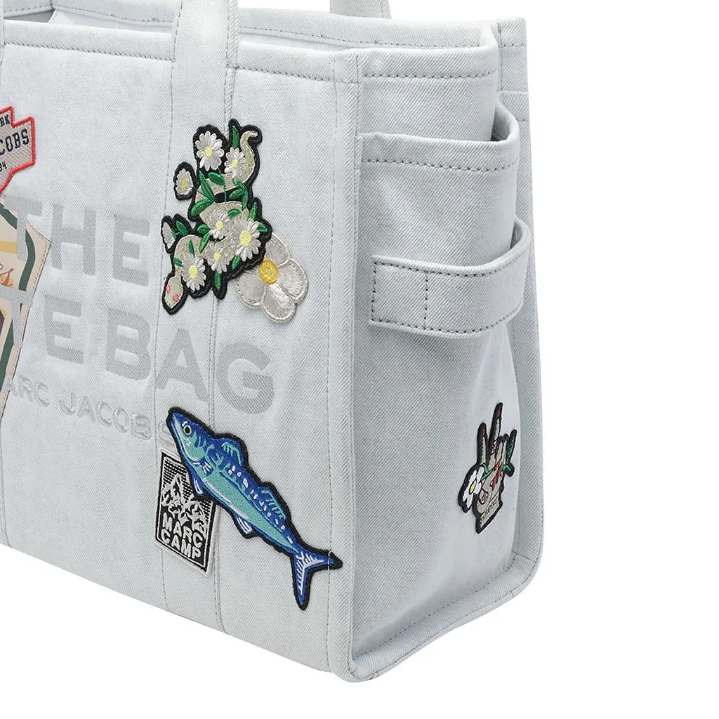 The Tote Patch-Embellished Top Handle Bag