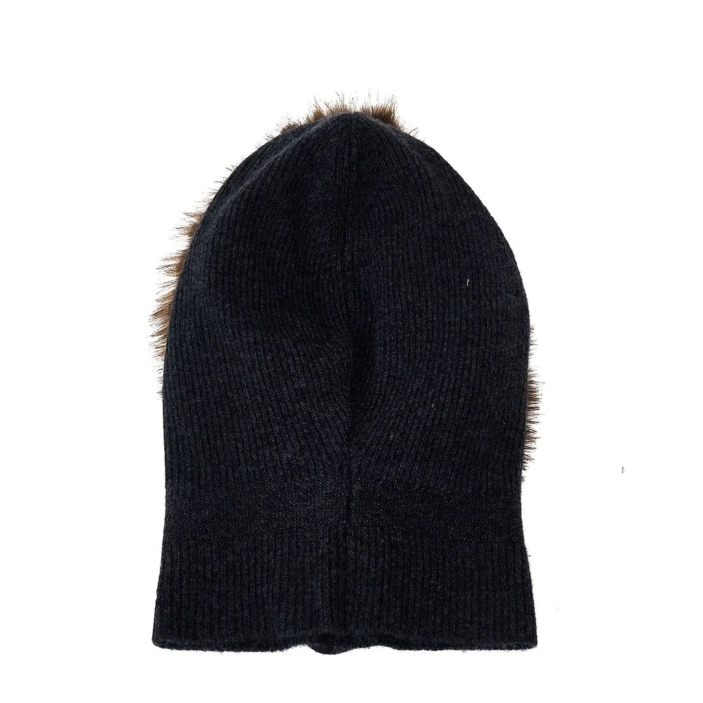 Marc Jacobs Faux Fur Trim Balaclava Headwear