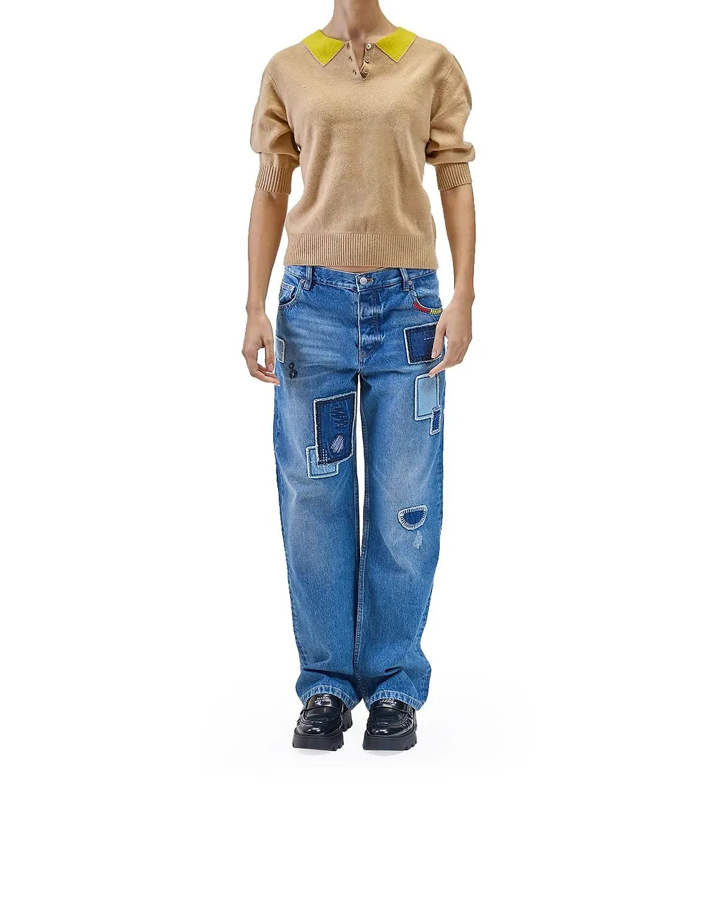Marc Jacobs Trompe L'oeil Knit Polo Shirt