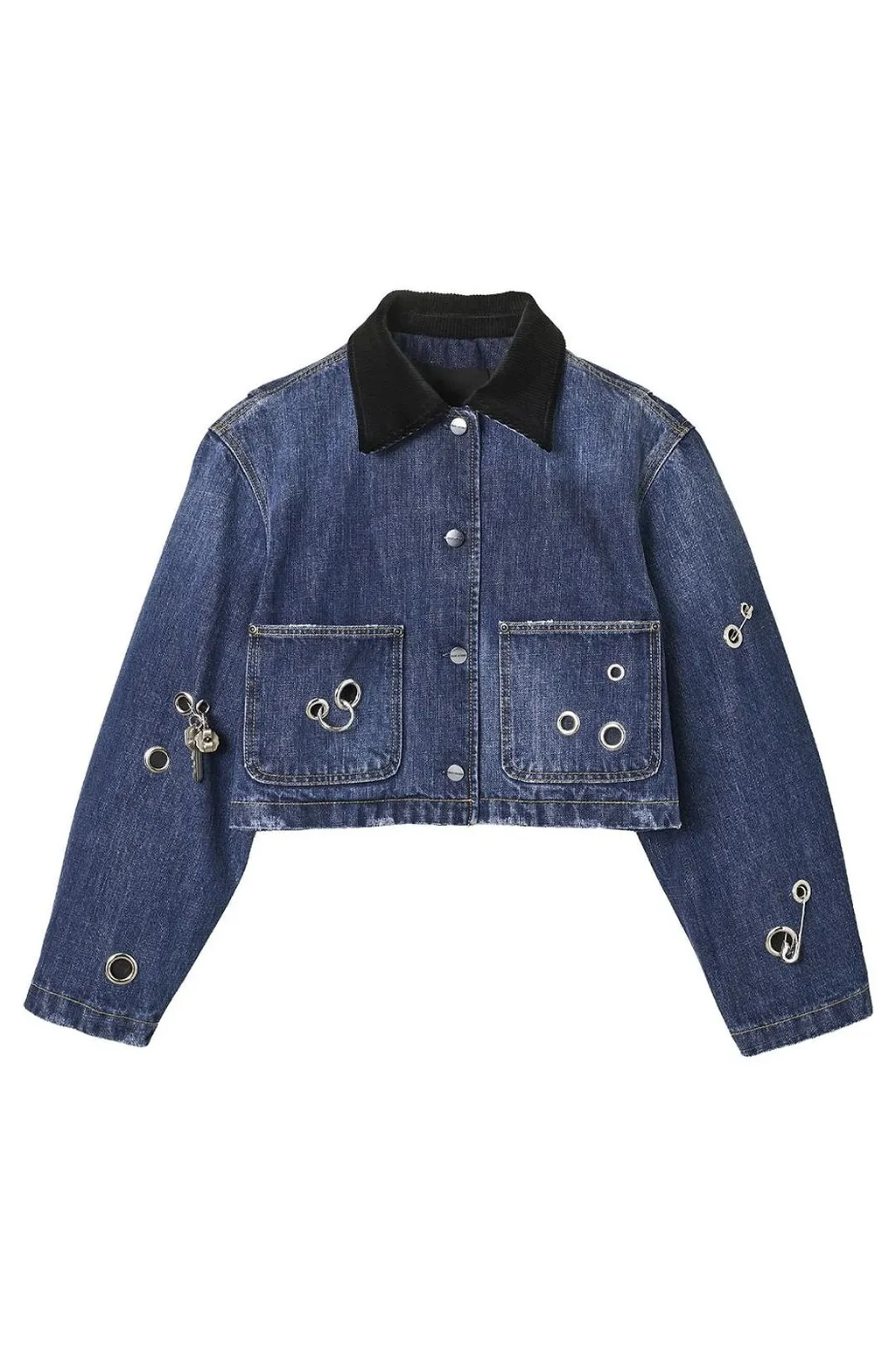 Marc Jacobs Grommet Cropped Denim Jacket