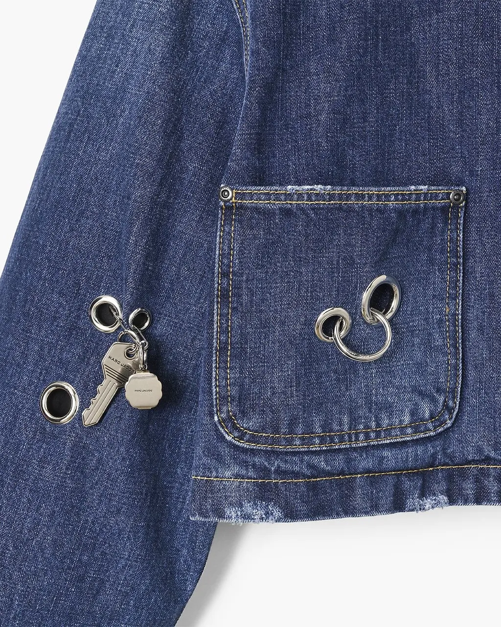 Marc Jacobs Grommet Cropped Denim Jacket