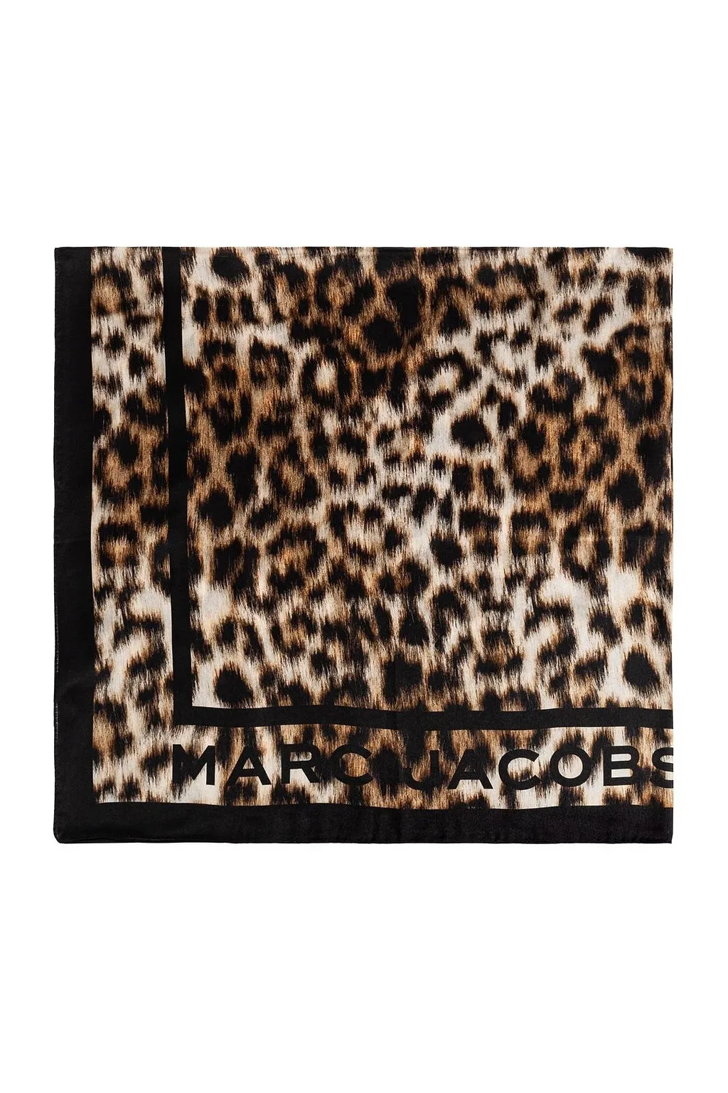 Leopard Printed Logo Detailed Scarf