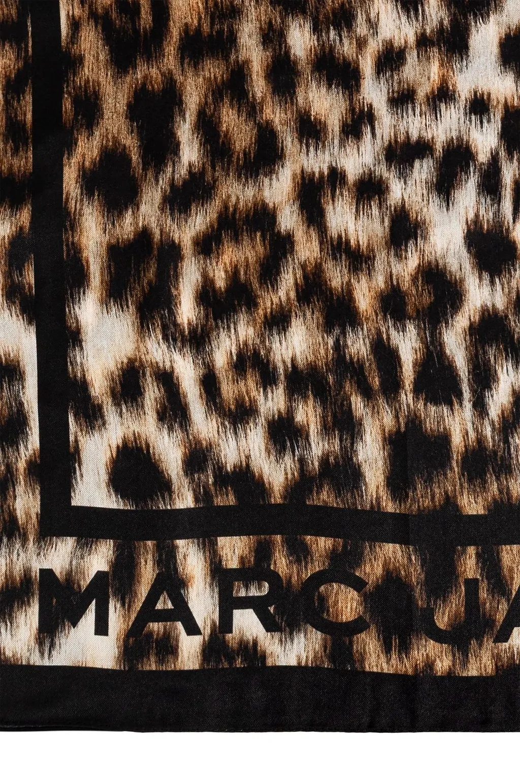 Leopard Printed Logo Detailed Scarf