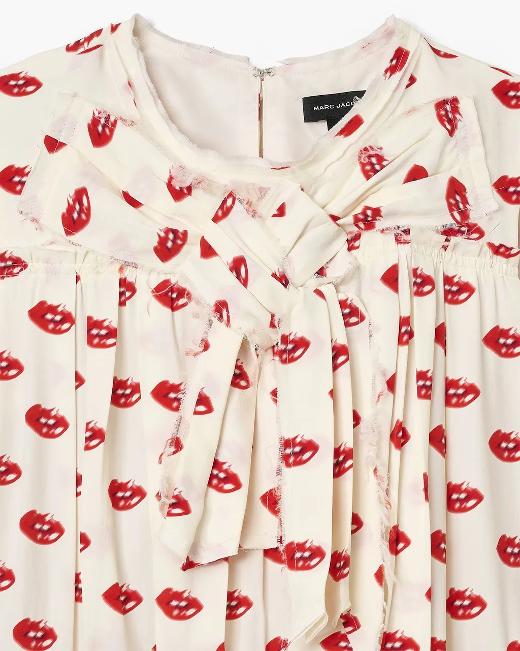 Lips Pleated Midi Dress