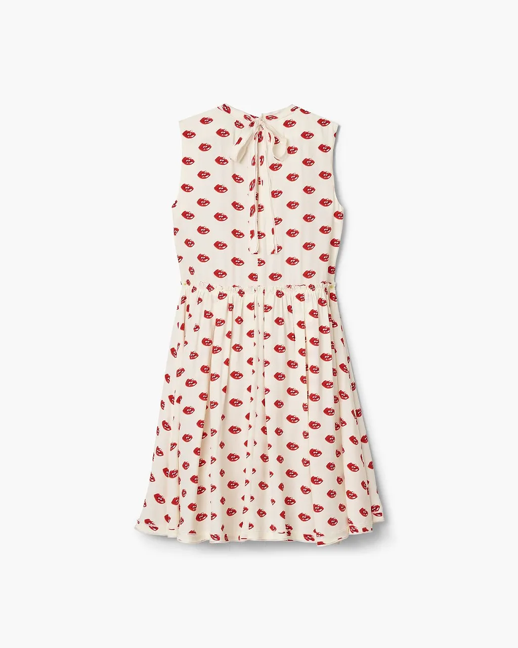Lips Pleated Midi Dress