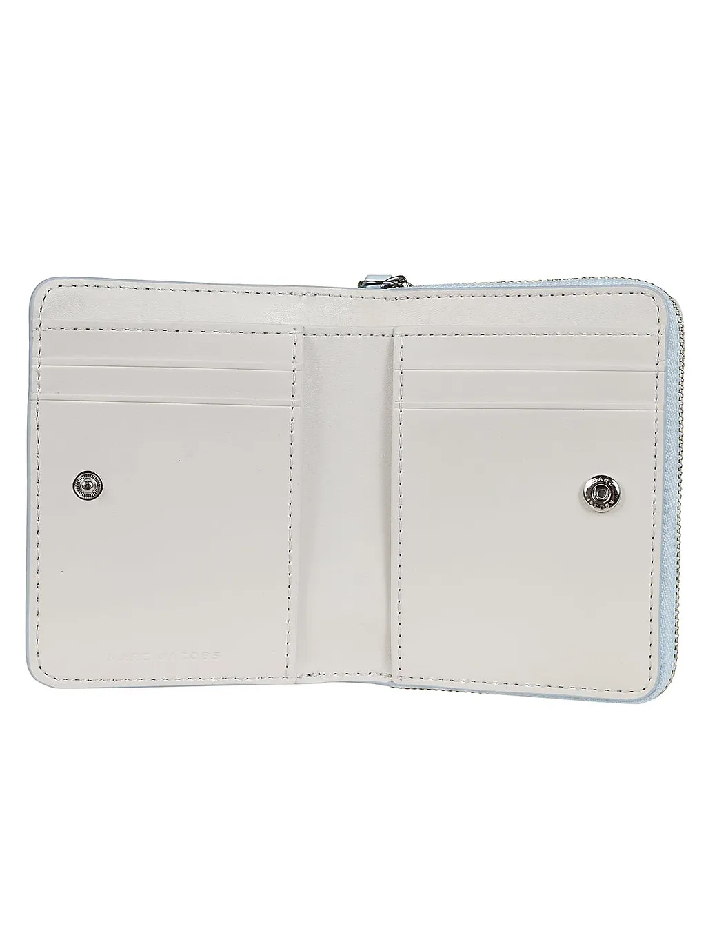 Logo Printed Zipped Mini Compact Wallet