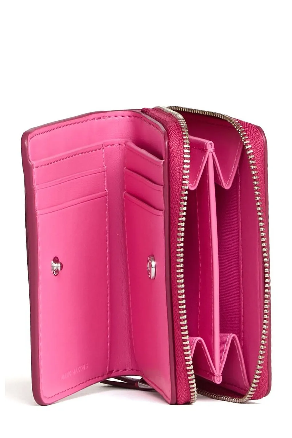 Logo Printed Zipped Mini Compact Wallet