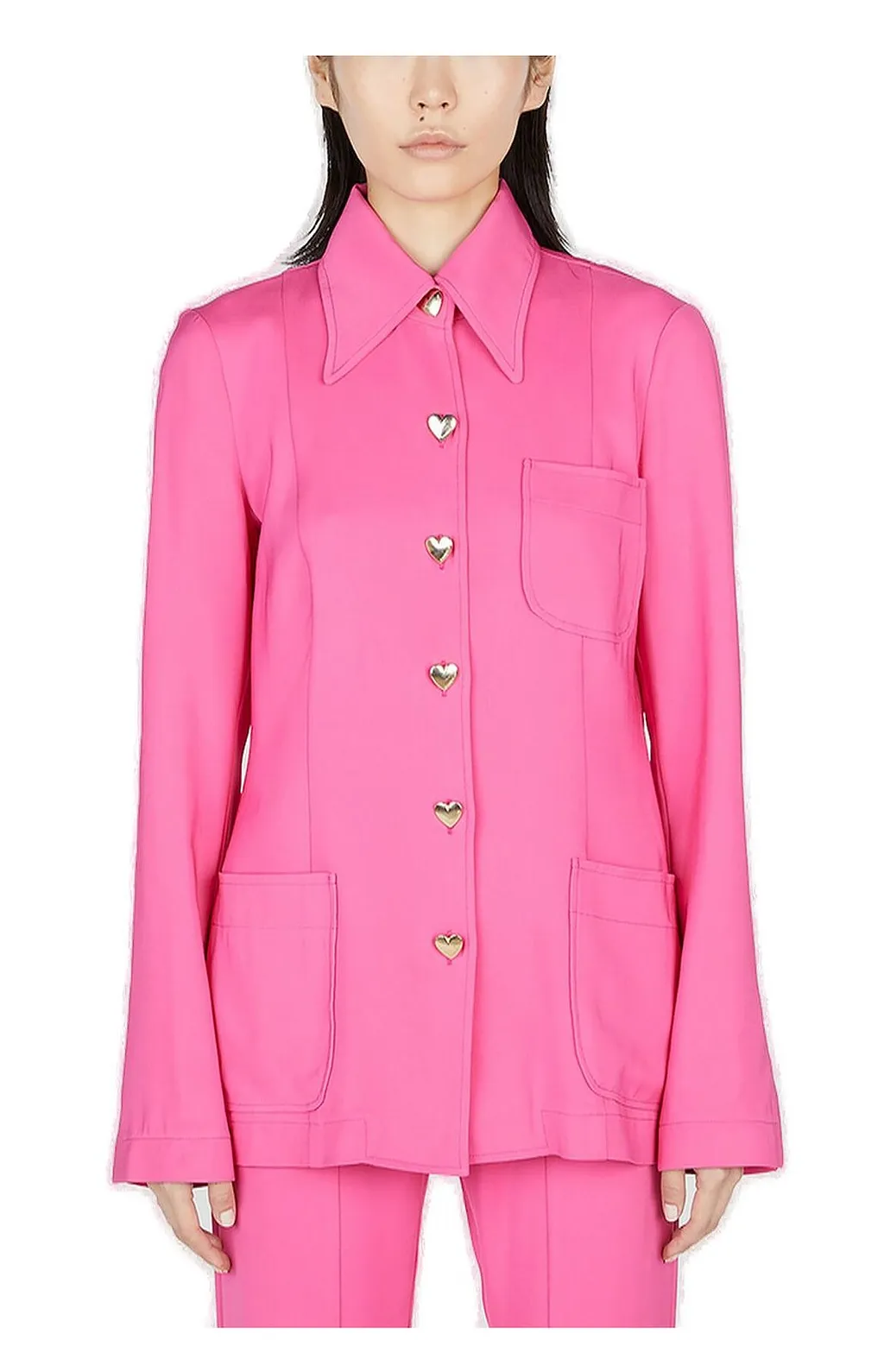 Marco Rambaldi Heart Button Long Sleeved Overshirt