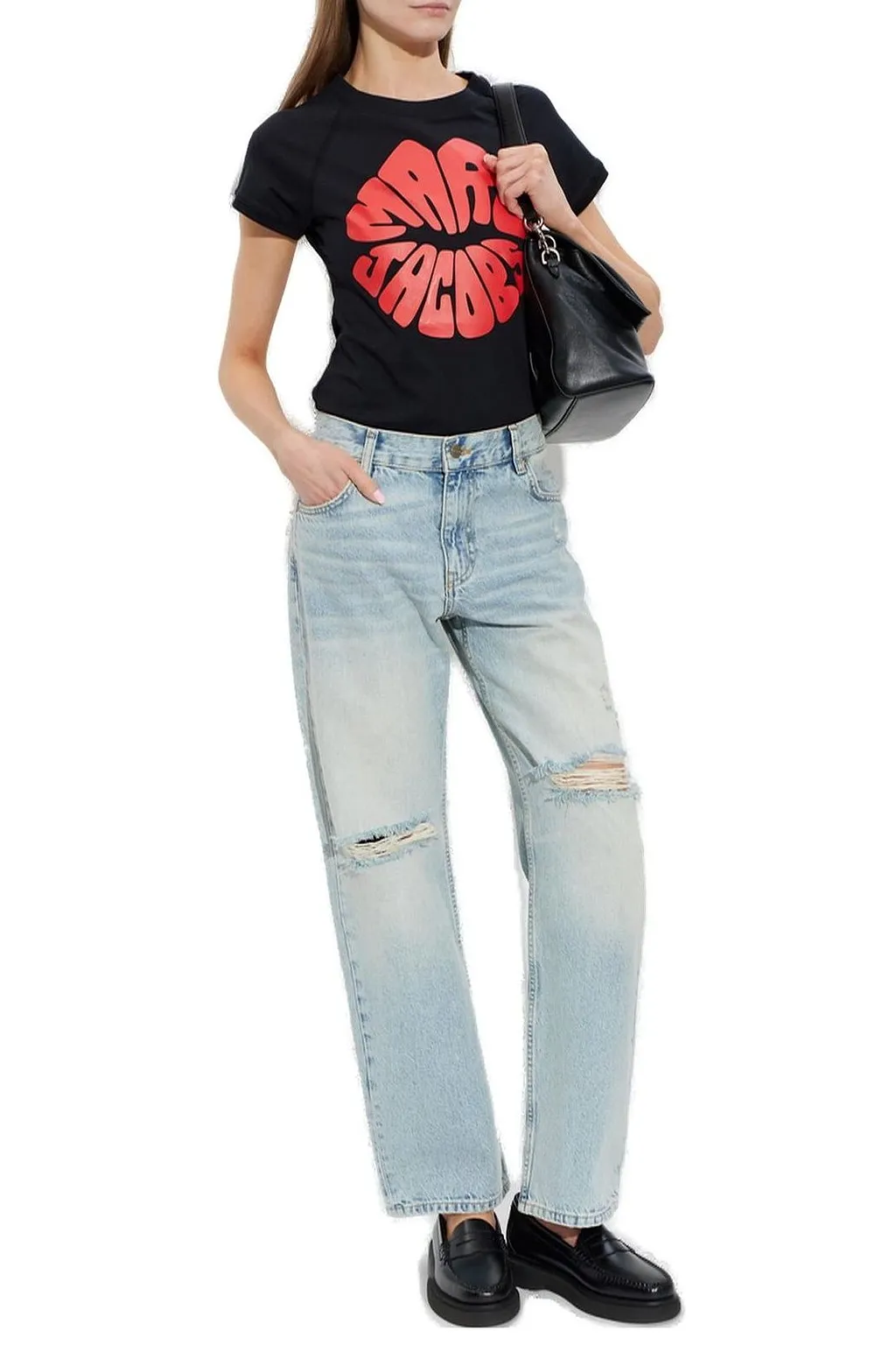 Marc Jacobs Marc Kiss Logo Shrunken T-Shirt
