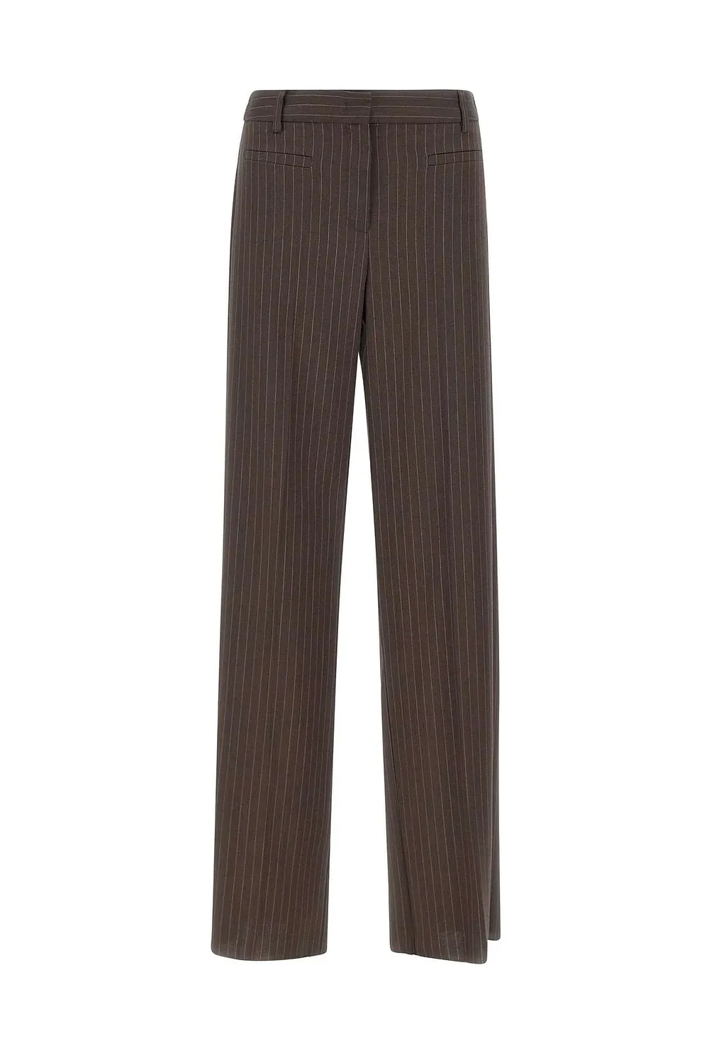 Finale Pinstriped Wide-Leg Pants