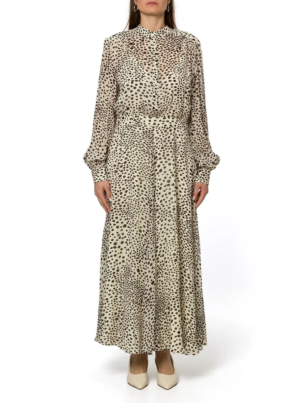 Marella Mllmastro Long Printed Georgette Shirt Dress