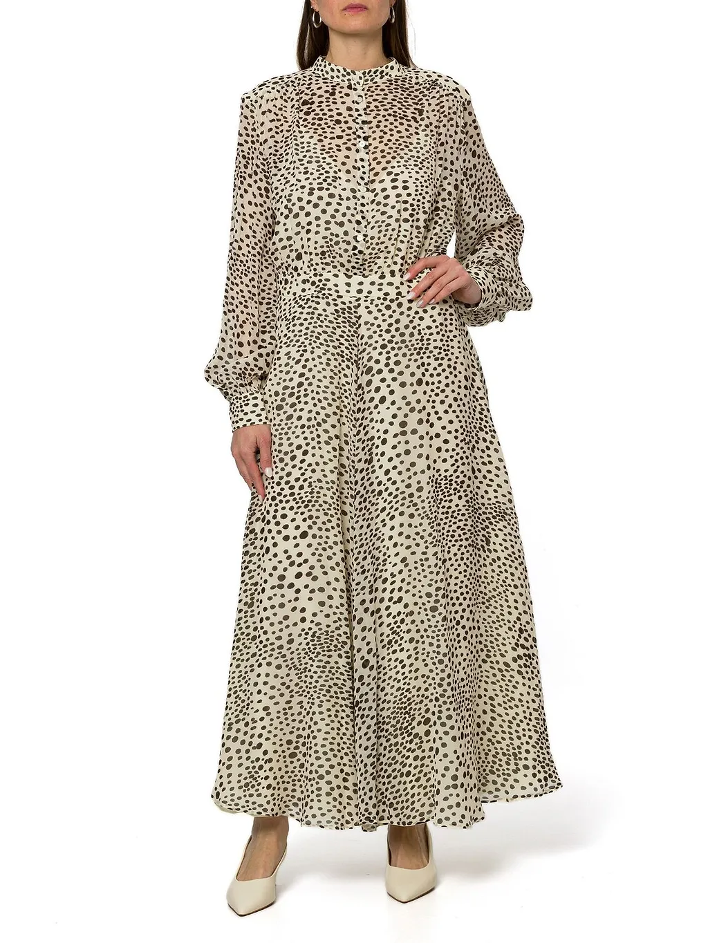 Marella Mllmastro Long Printed Georgette Shirt Dress